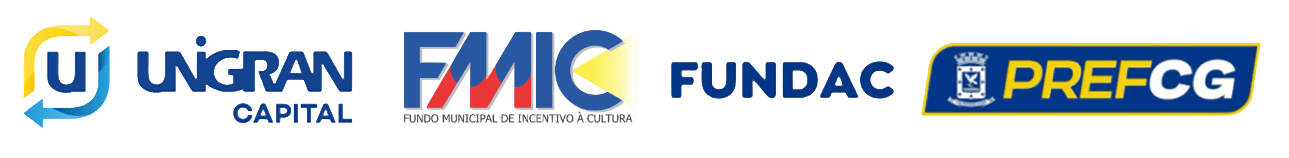 Logotipos FMIC, FUNDAC e Prefeitura de Campo Grande
